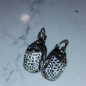 Designer Chic Silver-Toned Earrings